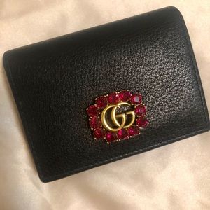 Gucci Marmont Wallet Crystal Black AUTHENTIC